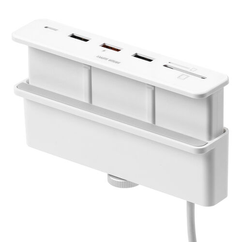 ドッキングステーション（USBハブ・タイプCハブ・ クランプ式・固定・ドッキングハブ・HDMI出力・USB Aポート・SDカードリーダー・ホワイト・おすすめ） ADR330W サンワサプライ