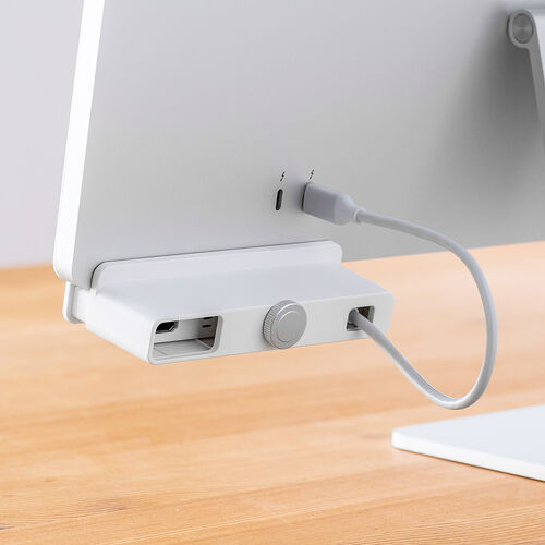 ドッキングステーション（USBハブ・タイプCハブ・ クランプ式・固定・ドッキングハブ・HDMI出力・USB Aポート・SDカードリーダー・ホワイト・おすすめ） ADR330W サンワサプライ