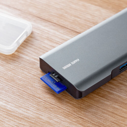 ドッキングステーション（7in1・ケーブル長め・USBハブ・タイプCハブ・コンパクト・4K/30Hz・HDMI・PD100W・充電） ADR331