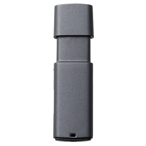 USB A カードリーダー（スライド式・キャップ・SDカード・microSDカード・USB5Gbps・コンパクト・ガンメタリック）