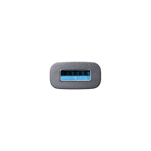 USB A カードリーダー（スライド式・キャップ・SDカード・microSDカード・USB5Gbps・コンパクト・ガンメタリック）