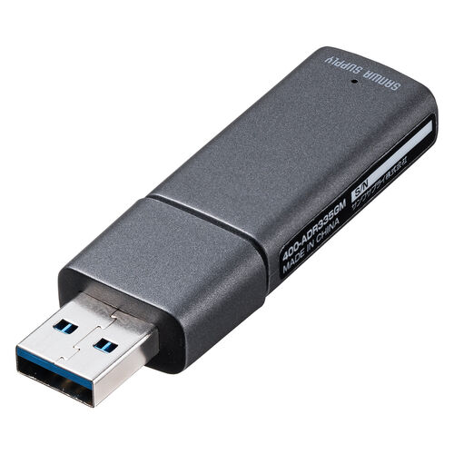 USB A カードリーダー（スライド式・キャップ・SDカード・microSD