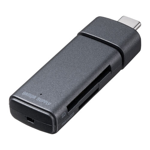 【アウトレット】USB-C カードリーダー（スライド式・キャップ・SDカード・microSDカード・USB5Gbps・Type-C・コンパクト・iPhone15/16対応・iPad 対応）