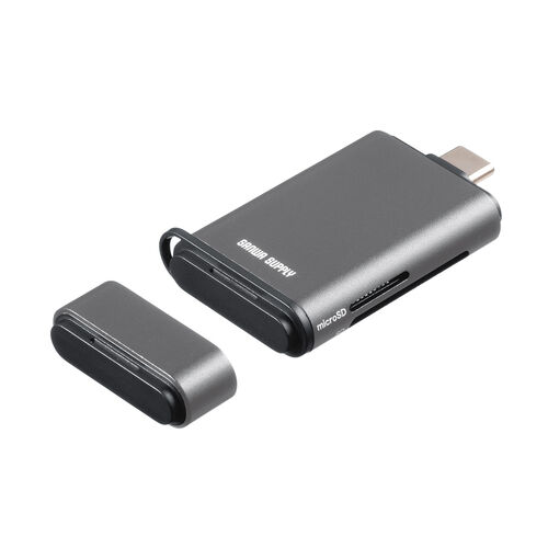 USB-C カードリーダー（UHS-II 対応・SDカード・microSDカード・同時認識・コンパクト・USB3.0・USB 5Gbps・Type-C・高速転送・SDXC/SDHC・ガンメタリック）