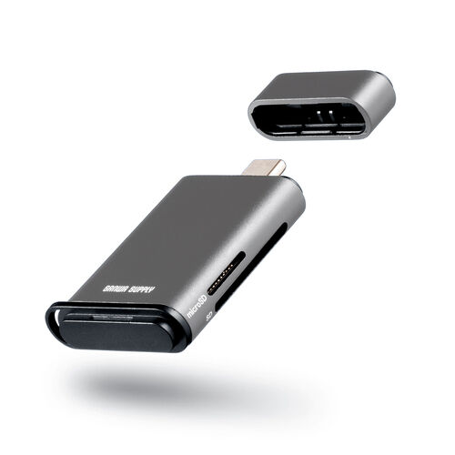USB-C カードリーダー（UHS-II 対応・SDカード・microSDカード・同時認識・コンパクト・USB3.0・USB 5Gbps・Type-C・高速転送・SDXC/SDHC・ガンメタリック）