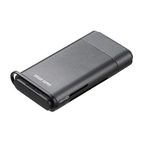 USB-C カードリーダー（UHS-II 対応・SDカード・microSDカード・同時認識・コンパクト・USB3.0・USB 5Gbps・Type-C・高速転送・SDXC/SDHC・ガンメタリック）