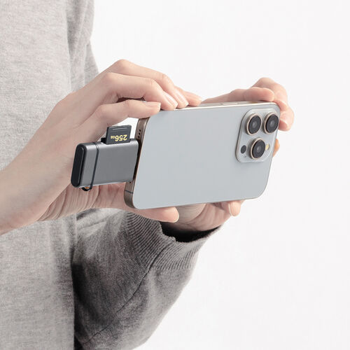 USB-C カードリーダー（UHS-II 対応・SDカード・microSDカード・同時認識・コンパクト・USB3.0・USB 5Gbps・Type-C・高速転送・SDXC/SDHC・ガンメタリック）