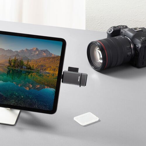 USB-C カードリーダー（UHS-II 対応・SDカード・microSDカード・同時認識・コンパクト・USB3.0・USB 5Gbps・Type-C・高速転送・SDXC/SDHC・ガンメタリック）