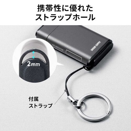 USB-C カードリーダー（UHS-II 対応・SDカード・microSDカード・同時認識・コンパクト・USB3.0・USB 5Gbps・Type-C・高速転送・SDXC/SDHC・ガンメタリック）