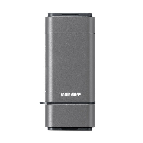 USB-A & USB-C カードリーダー（UHS-II 対応・SDカード・microSDカード・同時認識・コンパクト・USB3.0・Type-C・高速転送・SDXC/SDHC・ガンメタリック）