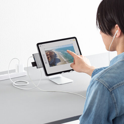 USB-C ハブ（5-in-1・PD100W・充電・SD・microSD・カードリーダー・イヤホンジャック・USB-Aポート・5Gbps・iPhone・iPad・スマホ・タブレット・アルミ製）