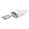 USB-C 超小型カードリーダー（スマホ・バックアップ・microSDカード・iPhone Android 対応・写真・動画・コンパクト・MFi認証・iXflash・ホワイト）