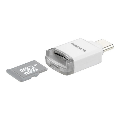 USB-C 超小型カードリーダー（スマホ・バックアップ・microSDカード・iPhone Android 対応・写真・動画・コンパクト・MFi認証・iXflash・ホワイト）