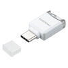 USB-C 超小型カードリーダー（スマホ・バックアップ・microSDカード・iPhone Android 対応・写真・動画・コンパクト・MFi認証・iXflash・ホワイト）