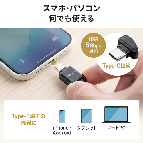 USB-C 超小型カードリーダー（スマホ・バックアップ・microSDカード・iPhone/Android 対応・写真・動画・コンパクト・MFi認証・iXflash）