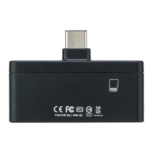 USB-C カードリーダー（PD充電対応・スマホ・バックアップ・microSDカード・iPhone/Android 対応・PD60W・写真・動画・コンパクト・MFi認証・iXflash・ブラック）