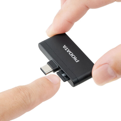 USB-C カードリーダー（PD充電対応・スマホ・バックアップ・microSDカード・iPhone/Android 対応・PD60W・写真・動画・コンパクト・MFi認証・iXflash・ブラック）