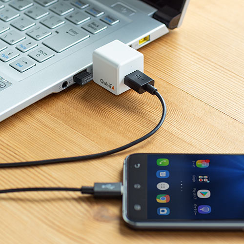 Androidバックアップカードリーダー（Android・アンドロイド・バックアップ・microSD・Qubii A・充電・カードリーダー）