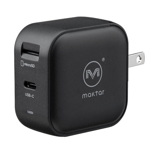 Qubii Power（USB-C バックアップ ＆ 急速充電・PD45W・iPhone/Android 対応・microSD・カードリーダー・写真保存・10年保証・ブラック）