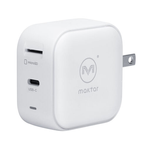 Qubii Power（USB-C・バックアップ ＆ 急速充電・iPhone対応・Android対応・microSD保存・カードリーダー・10年保証・ホワイト）