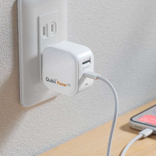Qubii Power SE（USB-C・バックアップ ＆ 急速充電・PD30W・iPhone対応・Android 対応・microSD保存・カードリーダー・10年保証・ホワイト）