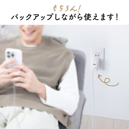 Qubii Power SE（USB-C・バックアップ ＆ 急速充電・PD30W・iPhone対応・Android 対応・microSD保存・カードリーダー・10年保証・ホワイト）