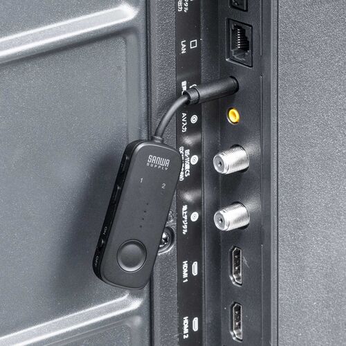 Bluetoothトランスミッター（バッテリー内蔵・aptX・adaptive・3.5mmプラグ・送信機・超小型・飛行機・2台同時接続・高音質・低遅延・オーディオ・音ズレ・おすすめ） BTAD013