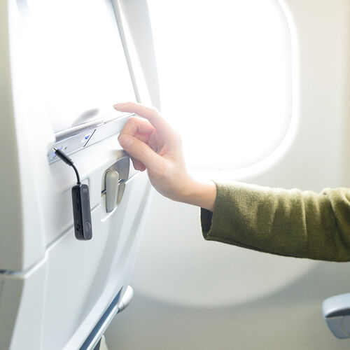 Bluetoothトランスミッター（バッテリー内蔵・aptX・adaptive・3.5mmプラグ・送信機・超小型・飛行機・2台同時接続・高音質・低遅延・オーディオ・音ズレ・おすすめ） BTAD013