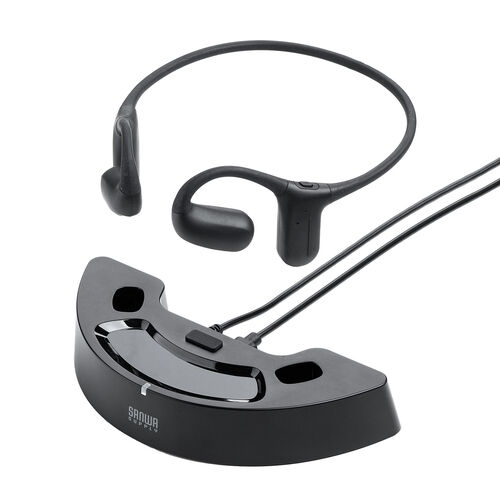 ワイヤレス テレビ用 イヤホン（簡単操作・ペアリング不要・置くだけ充電・耳を塞がない・オープンイヤー・手元スピーカー・ヘッドセット・低遅延・高齢者・オーディオ送信機・トランスミッター）