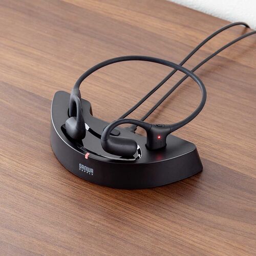 ワイヤレス テレビ用 イヤホン（簡単操作・ペアリング不要・置くだけ充電・耳を塞がない・オープンイヤー・手元スピーカー・ヘッドセット・低遅延・高齢者・オーディオ送信機・トランスミッター）