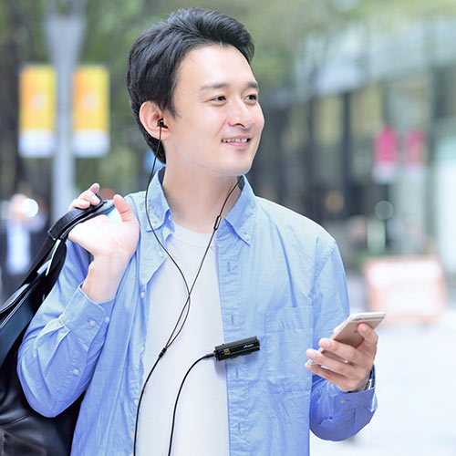 Bluetoothポータブルアンプ（ワイヤレス・ヘッドホンアンプ・高音質・ハイレゾ対応・コンパクト・小型・AAC・LDAC対応・マイクつき）