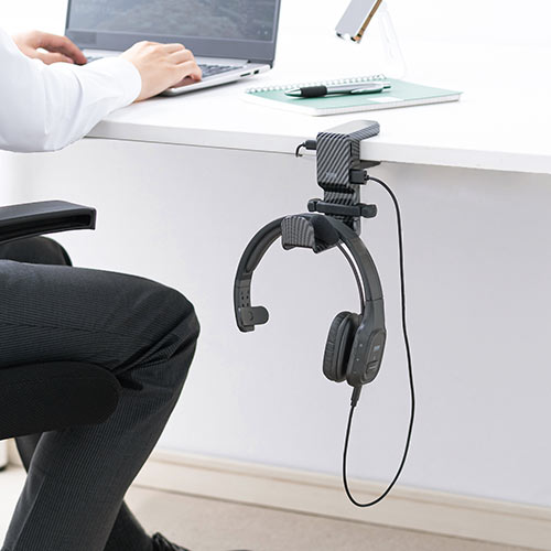 Bluetoothヘッドセット（ 片耳タイプ オーバーヘッド・ノイズキャンセルマイク・ 32時間連続使用可能）