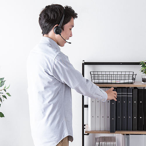 Bluetoothヘッドセット 片耳 オーバーヘッド型 マイク ミュート機能 クレードルつき ハンズフリー ワイヤレスヘッドセット