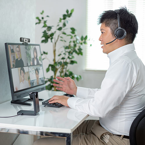 Bluetoothヘッドセット（ワイヤレスヘッドセット・両耳タイプ・オーバーヘッド・全指向性マイク・在宅勤務・コールセンター）