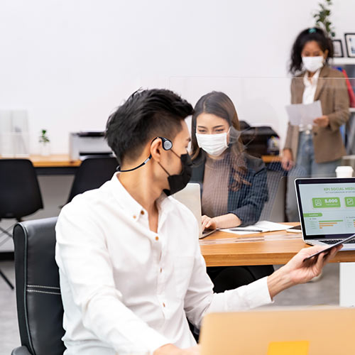 ヘッドセット（骨伝導・ながら聴きイヤホン・デュアルマイク搭載・bluetooth・IPX5・WEB会議・折りたたみ式・外耳炎防止）