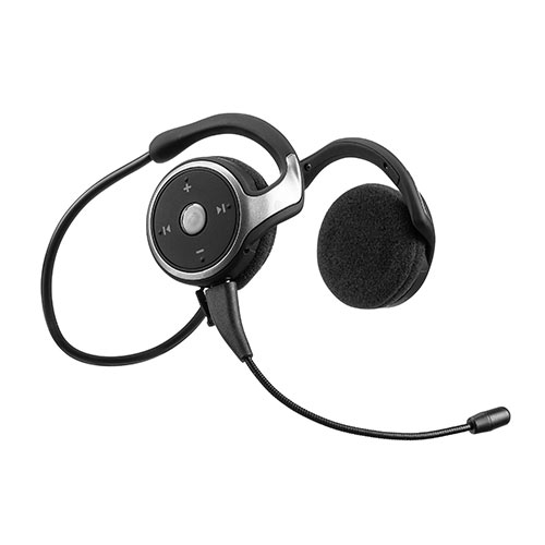 ヘッドセット（Bluetooth・ネックバンド型・軽量・外付けマイク付き・ノイズキャンセルマイク・折りたたみ式・テレワーク）
