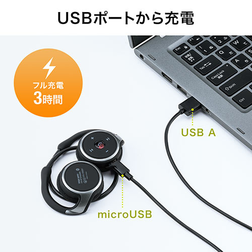 ヘッドセット（Bluetooth・ネックバンド型・軽量・外付けマイク付き・ノイズキャンセルマイク・折りたたみ式・テレワーク）