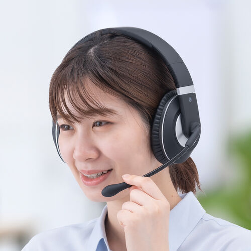 Bluetoothヘッドセット（両耳タイプ・オーバーヘッド・単一指向