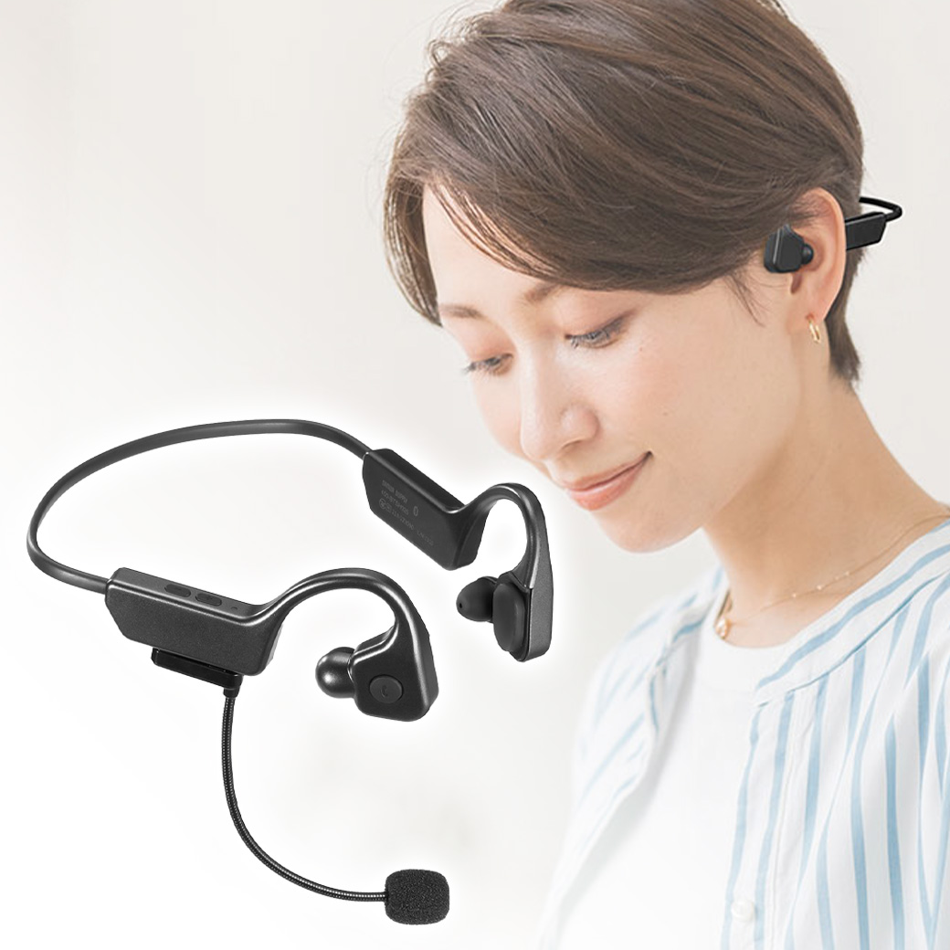 骨伝導イヤホン Bluetooth｜ENCノイズキャンセリング・IP56防水