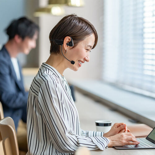 骨伝導イヤホン（Bluetooth・オープンイヤーイヤホン・空気伝導・ヘッドセット・外付けマイク・IP56・防水・軽量・高音質・ワイヤレス・無線・運動・人気・おすすめ） BTSH025