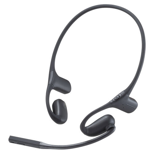Bluetoothヘッドセット（オープンイヤー・単一指向性マイク・クレードル 充電台・ENCノイズキャンセル・無線・軽量・通話・ブラック）