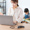 Bluetoothヘッドセット（オープンイヤー・単一指向性マイク・クレードル 充電台・ENCノイズキャンセル・無線・軽量・通話・ブラック）