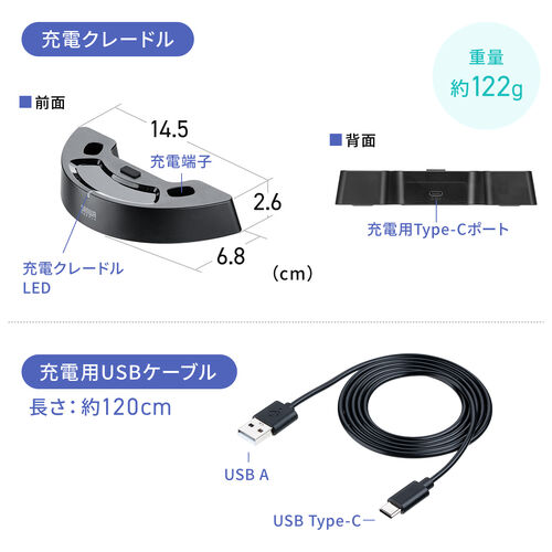 Bluetoothヘッドセット（オープンイヤー・単一指向性マイク・クレードル 充電台・ENCノイズキャンセル・無線・軽量・通話・ブラック）