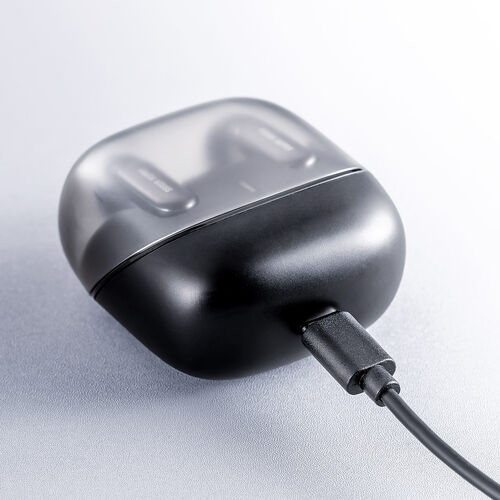 イヤーカフ イヤホン（完全ワイヤレス・オープンイヤー型・Bluetooth 5.3・左右非対称・最大24時間・マイク通話・耳挟み式・ながら聴き・小型・軽量・IPX4・ブラック）