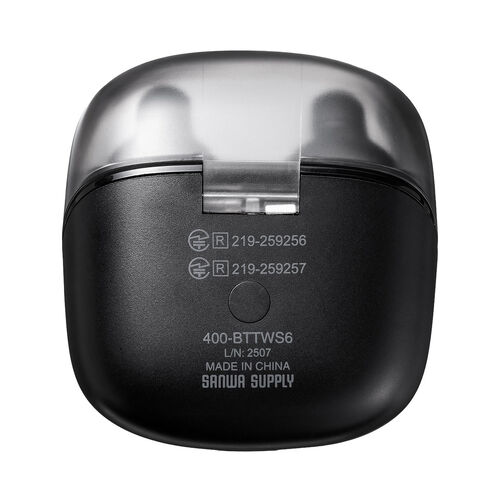 イヤーカフ イヤホン（完全ワイヤレス・オープンイヤー型・Bluetooth 5.3・左右非対称・最大24時間・マイク通話・耳挟み式・ながら聴き・小型・軽量・IPX4・ブラック）