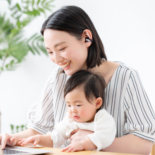 イヤーカフ イヤホン（完全ワイヤレス・オープンイヤー型・Bluetooth 5.3・左右非対称・最大24時間・マイク通話・耳挟み式・ながら聴き・小型・軽量・IPX4・ブラック）