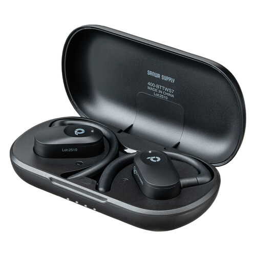 オープンイヤー ワイヤレスイヤホン（Bluetooth6.1・耳掛け・上下左右調整・マイク通話・耳を塞がない・音漏れ防止・ながら聴き・最大32時間音楽再生・角度調整・ヘッドセット・ブラック）