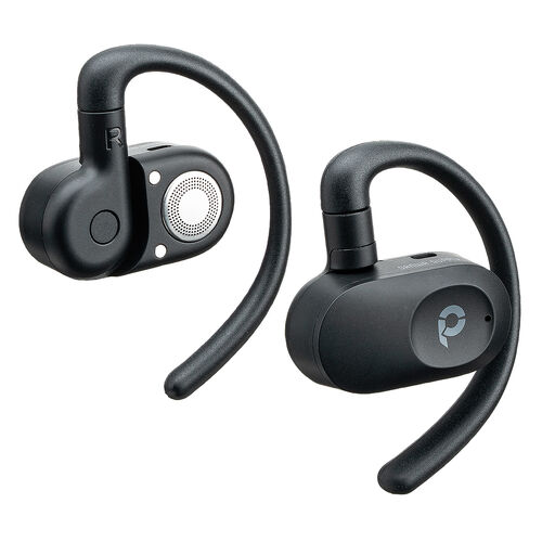 オープンイヤー ワイヤレスイヤホン（Bluetooth6.1・耳掛け・上下左右調整・マイク通話・耳を塞がない・音漏れ防止・ながら聴き・最大32時間音楽再生・角度調整・ヘッドセット・ブラック）