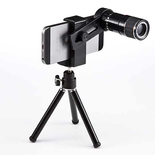 iPhone・スマホ望遠レンズキット（12倍・汎用タイプ・三脚付） EZ4