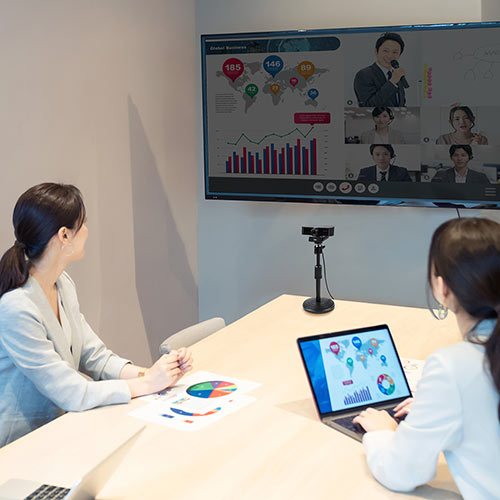 Webカメラ（広角・USB・高画質・200万画素・三脚対応・レンズカバー・会議・Zoom・Skype）